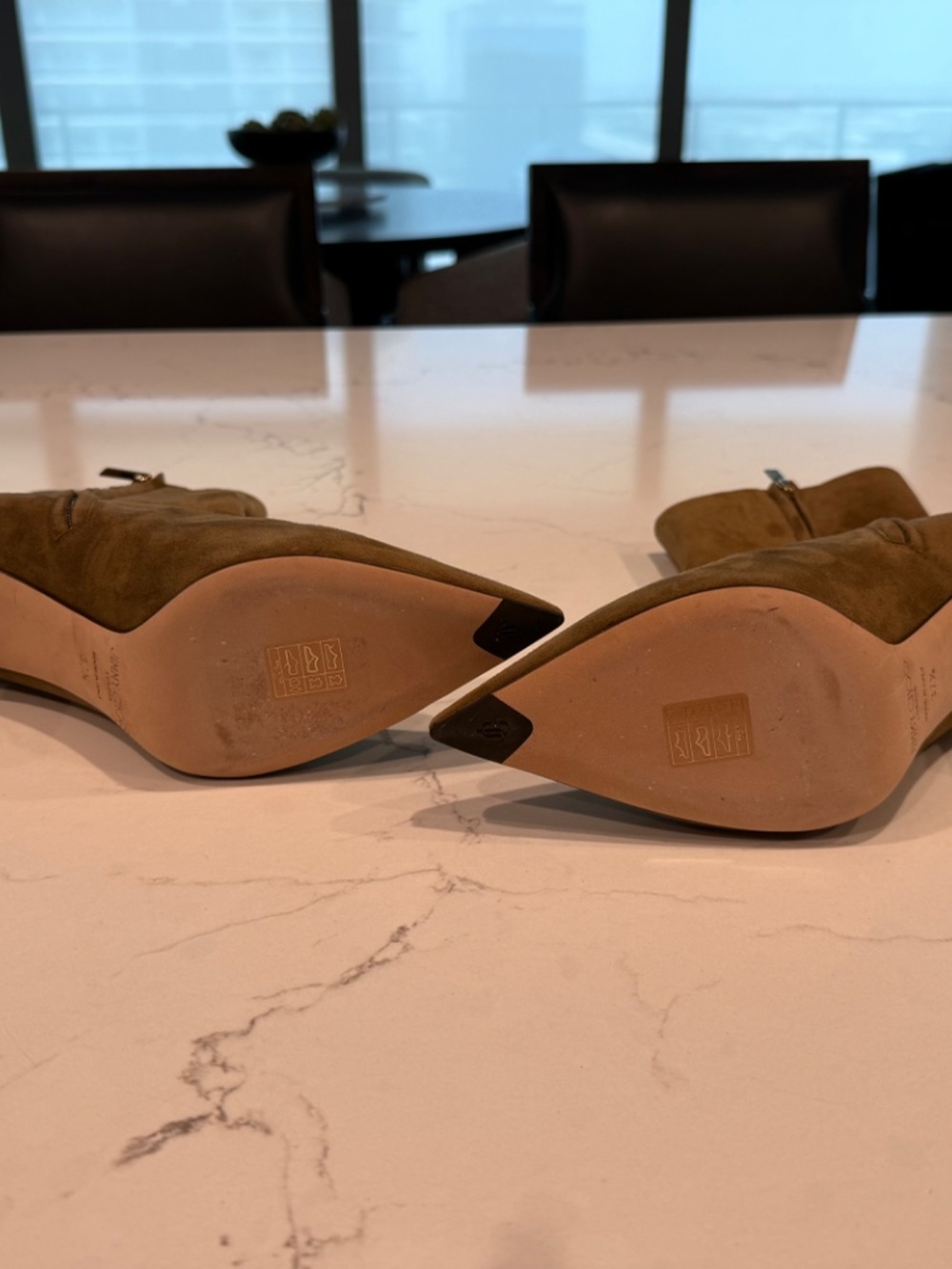 Jimmy Choo Mavie Ankle Boot - Worn Once! - Olive Green - Size 37.5 - Picture 9 of 10